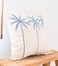 Katoenen kussenhoes Palmboompatroon – Boho geborduurd kussen – Decoratief kussen – Geborduurde kussenhoes 40x40 of 50x50 cm ANARKA