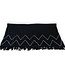 Zwarte plaid handgeweven – Boho sprei – geruite franjes en zigzagpatroon – gezellige bankdeken – katoenen plaid 140x200 cm LINGGAH