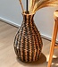 Geweven Boho Vaas DAYANA zwart gemaakt van Waterhyacint