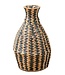 Geweven Boho Vaas DAYANA zwart gemaakt van Waterhyacint