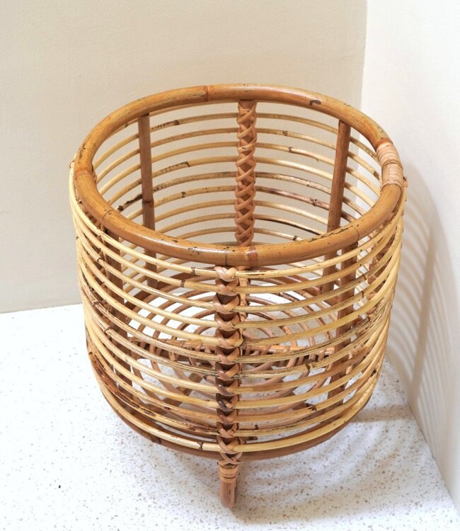 Rotan plantenstandaard plantenbak bloempothouder MALANG beige