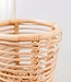 Rotan Plantenstandaard Rond – Boho Plantenbak – Rotan Plantenmand – Natuurlijke Bloemenstandaard voor Potten tot Ø20 cm AKARA