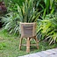 Rotan Plantenstandaard Rond – Boho Plantenbak – Rotan Plantenmand – Natuurlijke Bloemenstandaard voor Potten tot Ø20 cm AKARA