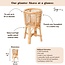 Rotan Plantenstandaard Rond – Boho Plantenbak – Rotan Plantenmand – Natuurlijke Bloemenstandaard voor Potten tot Ø20 cm AKARA