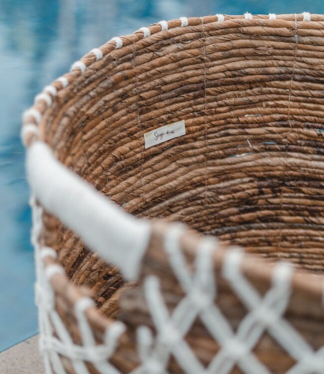 Opbergmand PURA | Plantenmand | Wasmand (wit) gemaakt van bananenvezel (3 maten)