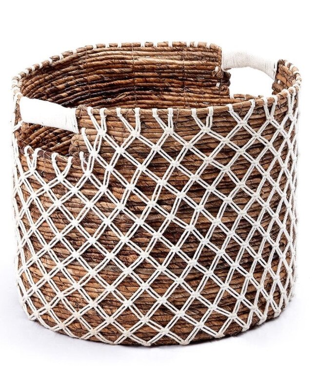 Opbergmand PURA | Plantenmand | Wasmand (wit) gemaakt van bananenvezel (3 maten)