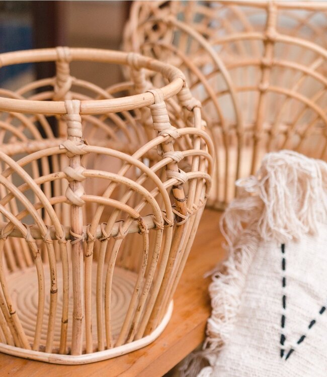 Plantenmand | Wasmand | Opbergmand RAHINA van rotan (3 maten)