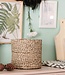 Kleine Zeegras Mand BHINNEKA | Plantenmand | Geweven Boho Mand | Plantenbak | Decoratieve mand | Kleine Opbergmand | Ronde bloemenmand
