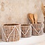 Soeji Kleine Zeegrasmand ORIS | Ronde bloemenmand | Geweven Boho-mand | Plantenmand | Plantenbak | Macramé mand
