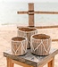 Kleine Zeegrasmand ORIS | Ronde bloemenmand | Geweven Boho-mand | Plantenmand | Plantenbak | Macramé mand