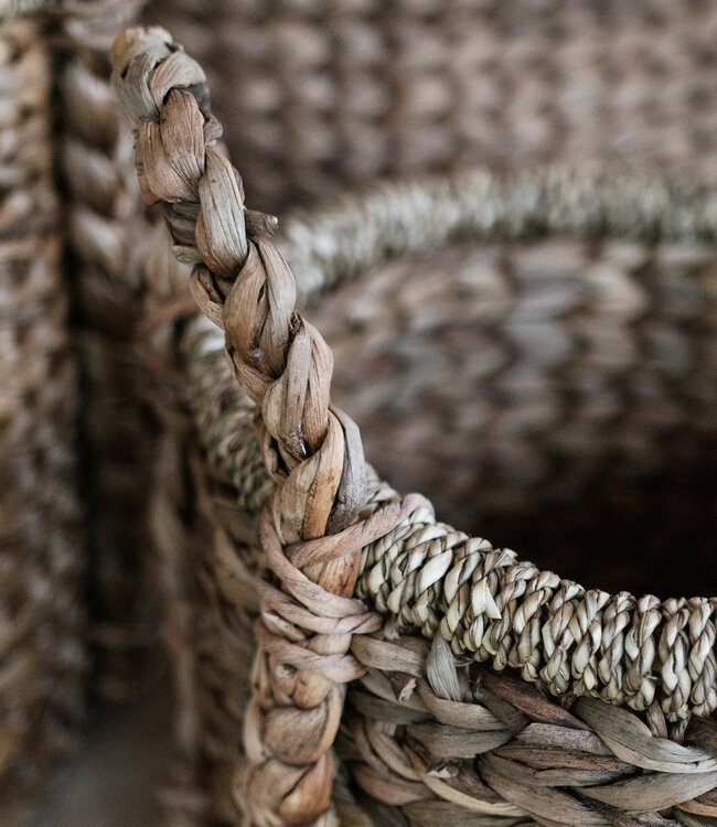 Plant | Mand Opbergmand | Wasmand CANGGU gemaakt van waterhyacint (3 maten)