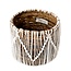 Kleine Zeegrasmand ORIS | Ronde bloemenmand | Geweven Boho-mand | Plantenmand | Plantenbak | Macramé mand