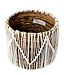 Kleine Zeegrasmand ORIS | Ronde bloemenmand | Geweven Boho-mand | Plantenmand | Plantenbak | Macramé mand