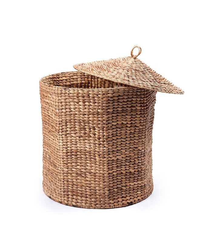 Wasmand met deksel GARUT van waterhyacint (3 maten)
