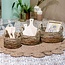 Opbergmand | Decoratieve mand | Plantenmand KUTUS (naturel) van zeegras en bananenvezel (3 maten)