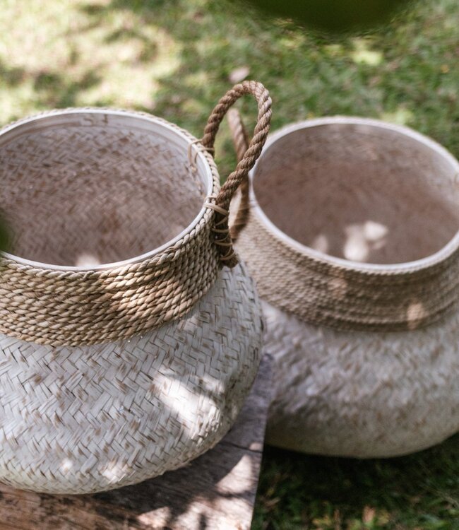 Mandje | Wasmand | Plantenmand BENOA gemaakt van bamboe (2 maten)