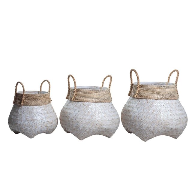 Mandje | Wasmand | Plantenmand BENOA gemaakt van bamboe (2 maten)