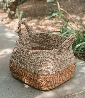 Soeji Opbergmand | Wasmand | Plantenmand MAJALENGKA (naturel) gemaakt van bananenvezels en zeegras (3 maten)