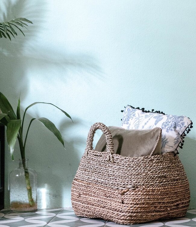 Opbergmand | Wasmand | Plantenmand MAJALENGKA (naturel) gemaakt van bananenvezels en zeegras (3 maten)
