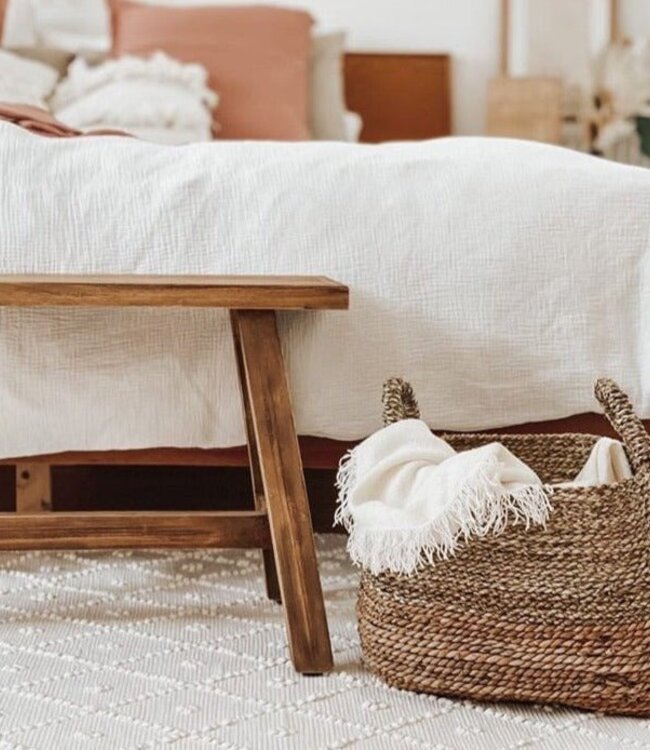 Opbergmand | Wasmand | Plantenmand MAJALENGKA (naturel) gemaakt van bananenvezels en zeegras (3 maten)