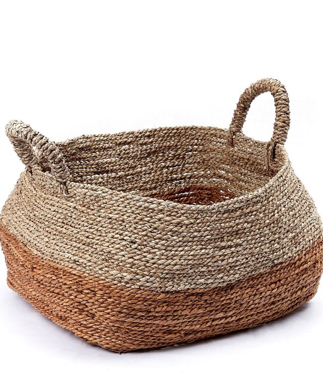 Opbergmand | Wasmand | Plantenmand MAJALENGKA (naturel) gemaakt van bananenvezels en zeegras (3 maten)