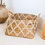 Soeji Boho wasmand – vierkante plankmand – geweven opbergmand – plantenmand – decoratieve mand gemaakt van bananenvezel GANDARIA (2 maten)