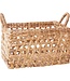 Opbergmand Rechthoekige Plankmand TANGAN Met de hand geweven van waterhyacint (2 maten)