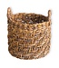 Boho Wasserij of plantenmand - Ronde geweven opslagmand - Decoratieve mand gemaakt van bananenvezel (3 maten Ø 25/32/38 cm) Rinjani