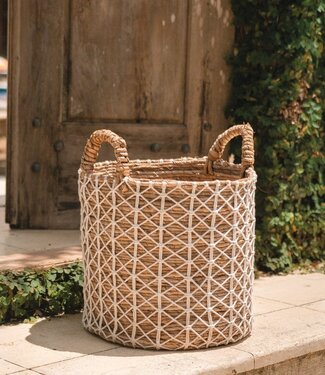 Boho wasmand KERSO | Plantenmand | Opbergmand van bananenvezel (3 maten)