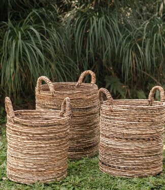Wasmand SYAILENDRA | Plantenmand | Opbergmand van bananenvezel (3 maten)