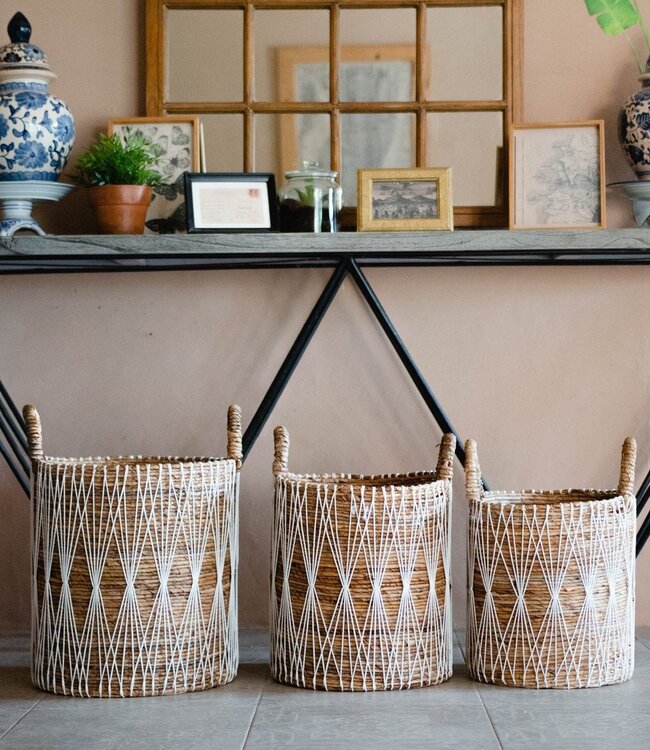 Boho wasmand | Plantenmand | Opbergmand MANDURO gemaakt van bananenvezel (3 maten)