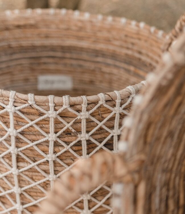 Boho wasmand KERSO | Plantenmand | Opbergmand van bananenvezel (3 maten)