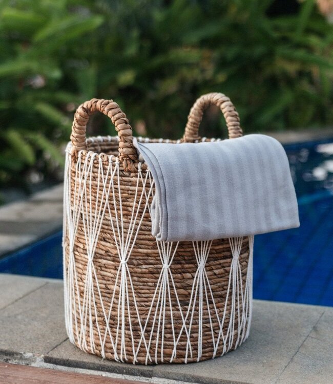 Boho wasmand | Plantenmand | Opbergmand MANDURO gemaakt van bananenvezel (3 maten)