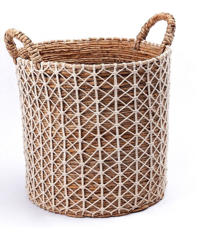 Boho wasmand KERSO | Plantenmand | Opbergmand van bananenvezel (3 maten)