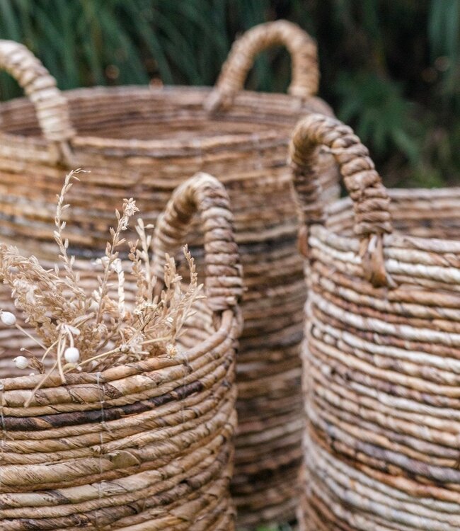 Wasmand SYAILENDRA | Plantenmand | Opbergmand van bananenvezel (3 maten)