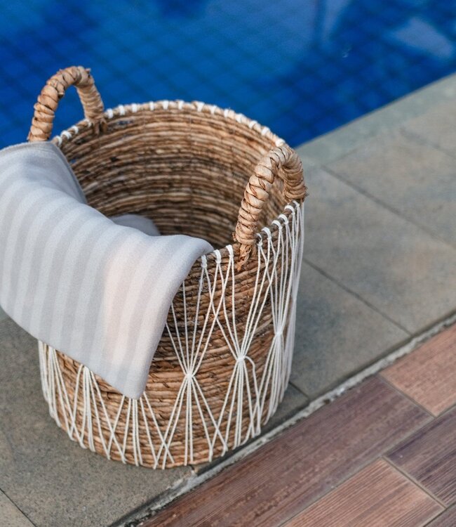 Boho wasmand | Plantenmand | Opbergmand MANDURO gemaakt van bananenvezel (3 maten)