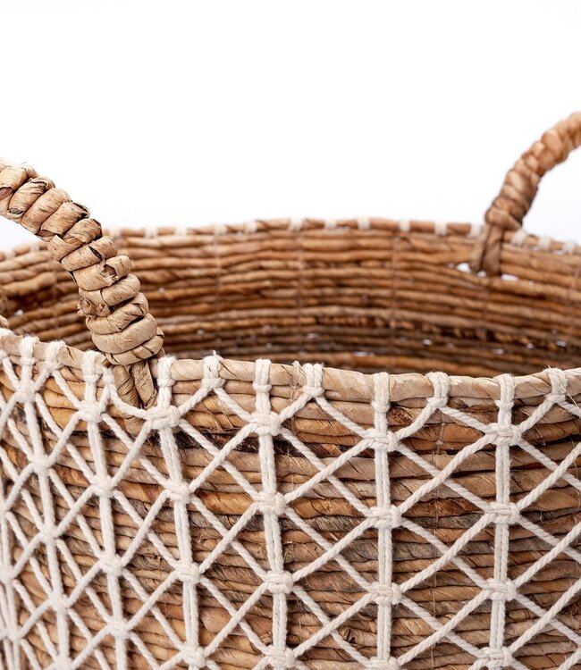 Boho wasmand KERSO | Plantenmand | Opbergmand van bananenvezel (3 maten)