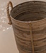 Rotan wasmand rond – rotan plantenmand – grote Boho mand – decoratieve mand handgemaakt van rotan (2 maten Ø 35/40 cm) OTERE
