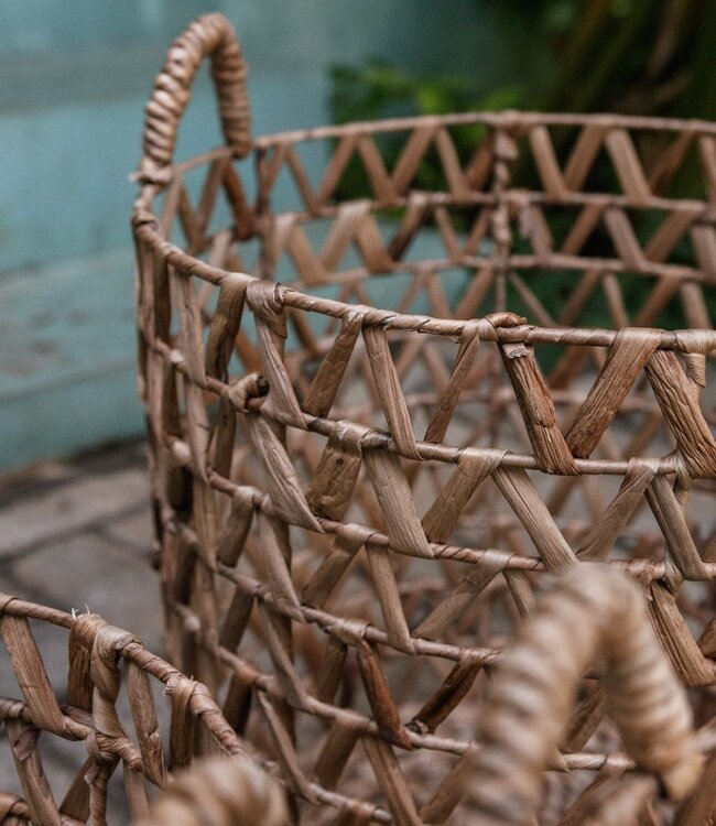 Wasmand | Plantenmand | Opbergmand NAILAKA gemaakt van waterhyacint (3 maten)