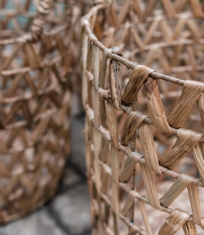 Wasmand | Plantenmand | Opbergmand NAILAKA gemaakt van waterhyacint (3 maten)