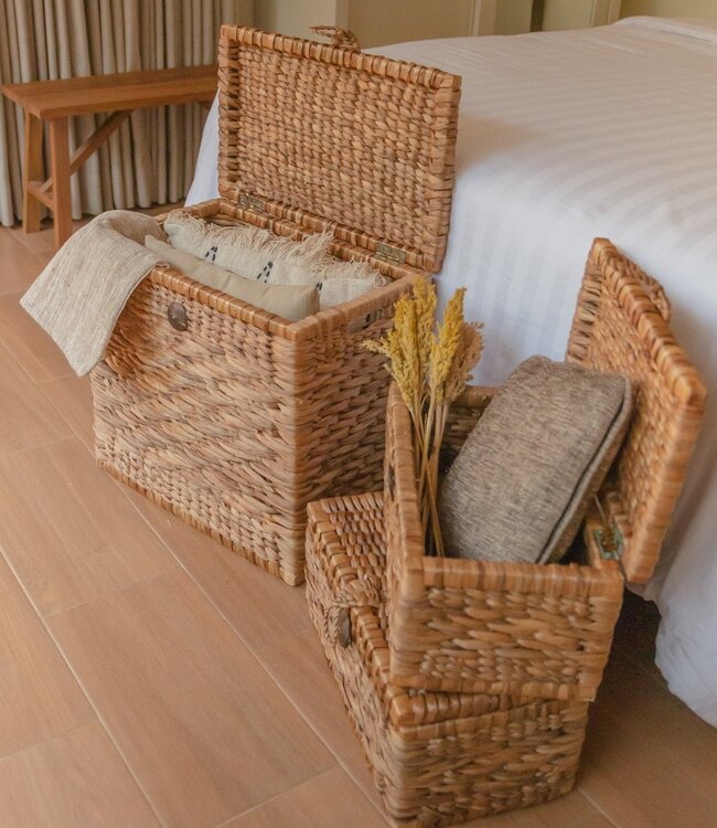 Kofferbakmand | Wasmand met Deksel KELANA van Waterhyacint (2 maten)