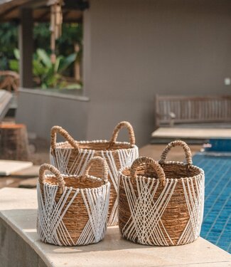 Soeji Opbergmand | Plantenmand | Wasmand LAWU gemaakt van bananenvezel (3 maten)