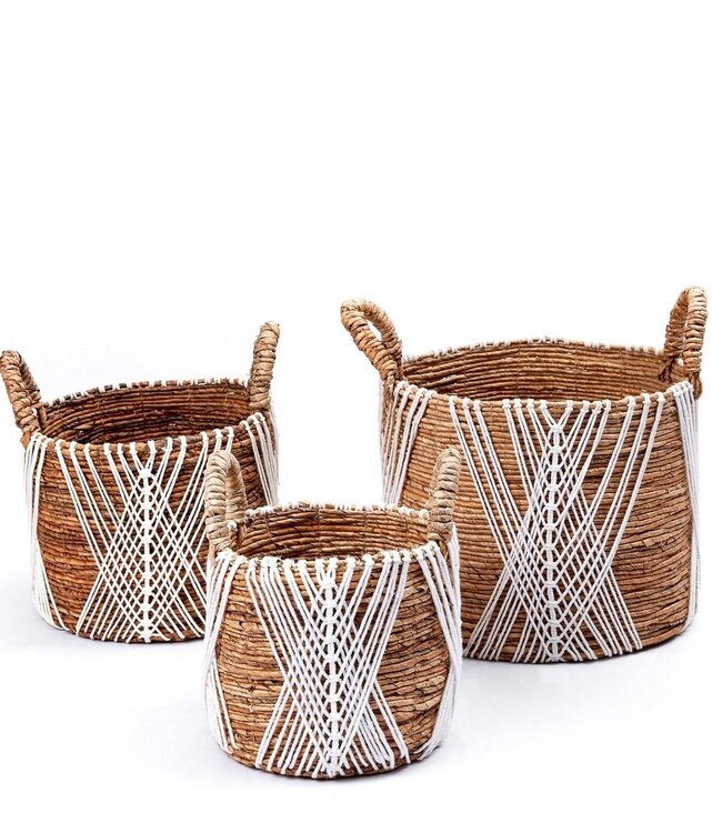 Opbergmand | Plantenmand | Wasmand LAWU gemaakt van bananenvezel (3 maten)