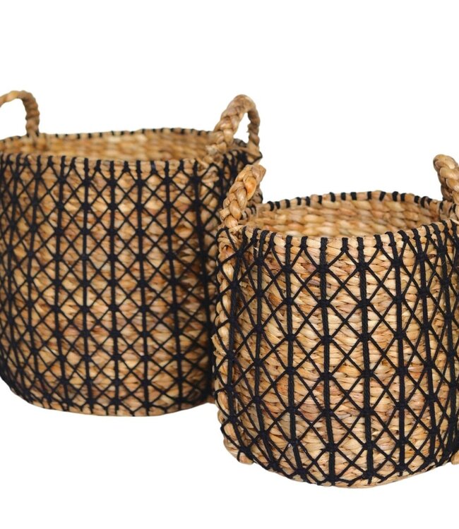 Wasmand PRAYA | Plantenmand gemaakt van waterhyacint