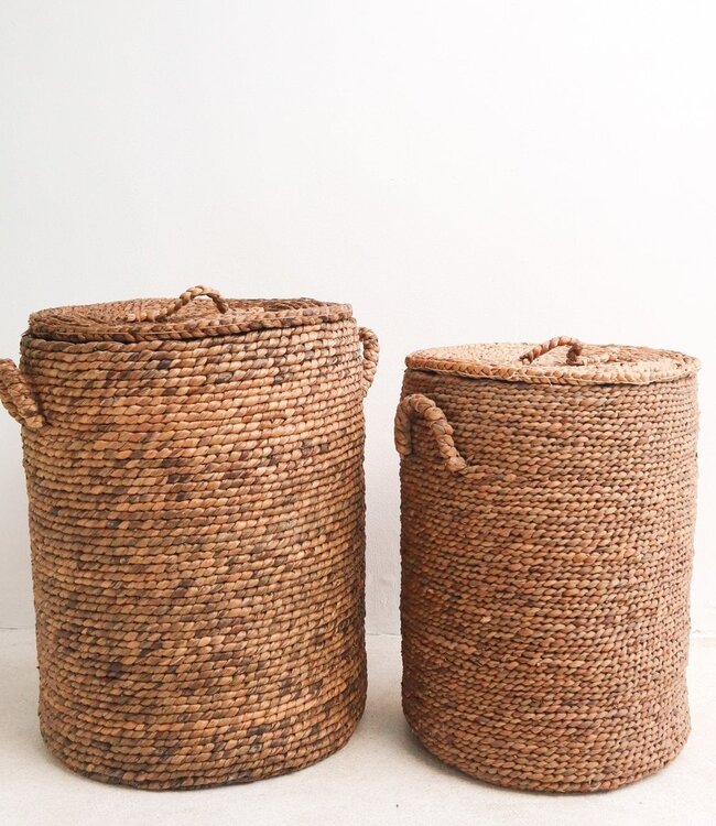 Opbergmand IKAT | Wasmand | Mand met deksel | Mand met deksels