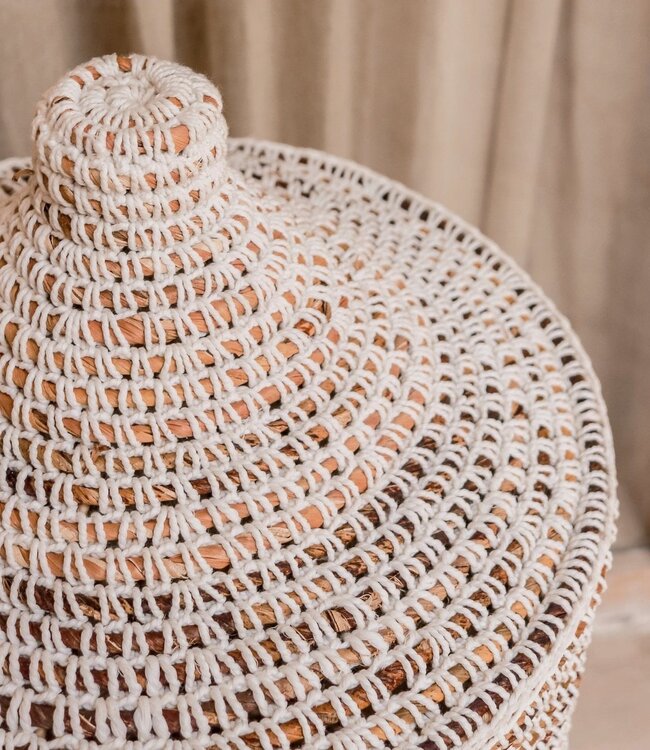 Wasmand met deksel KAJA gemaakt van bananenvezels