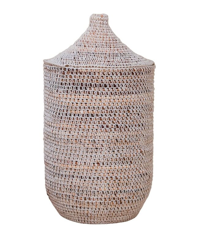 Wasmand met deksel KAJA gemaakt van bananenvezels