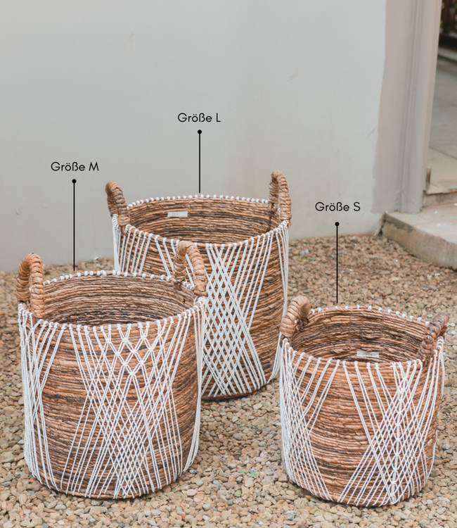 Wasmand | Plantenmand | Opbergmand JUWANA gemaakt van bananenvezel