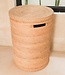 Wasmand met deksel Opbergmand van rotan SARI (2 maten)