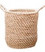 Wasmand Opbergmand Rond GUUNNG Gemaakt van bananenvezels met een macramépatroon van katoen